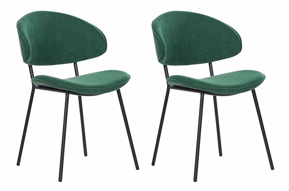 Set 2 ks jídelních židlí Kiaza (zelená)