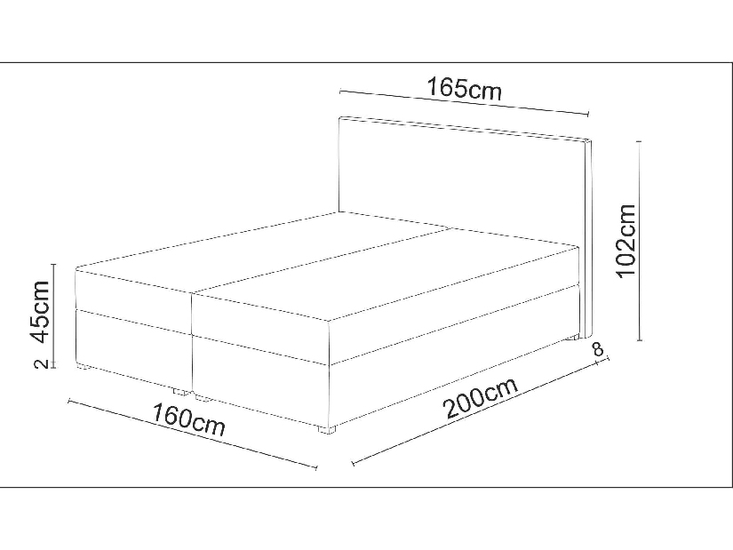 Manželská postel Boxspring 160 cm Fade 3 Comfort (šedá) (s matrací a úložným prostorem)