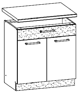 Spodní kuchyňská skříňka Modesta MD20 D80 S1