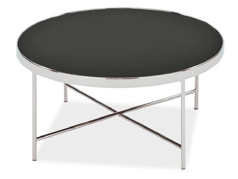 Konferenční stolek Glennie (černá + chromová)