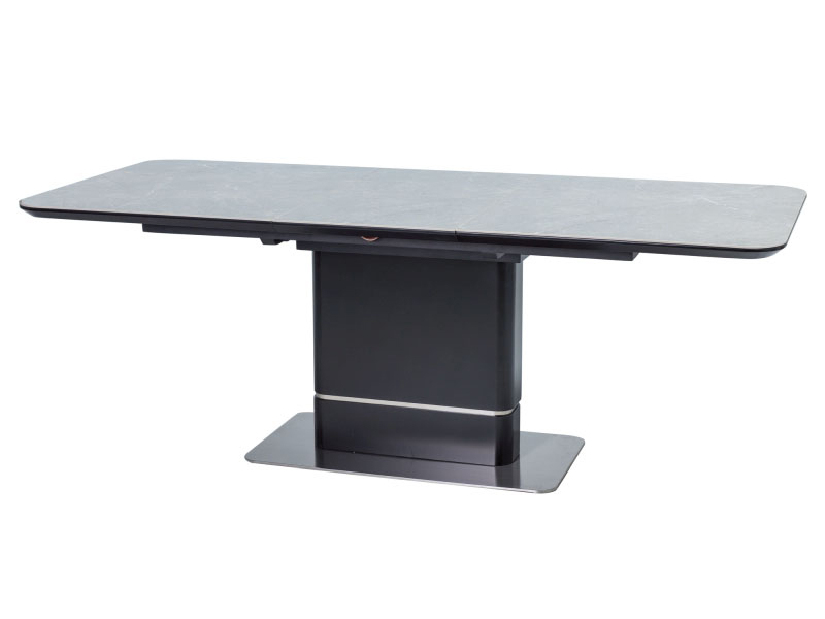 Rozkládací jídelní stůl 160-210 cm Peris (šedá + černá) (pro 8 a více osob)