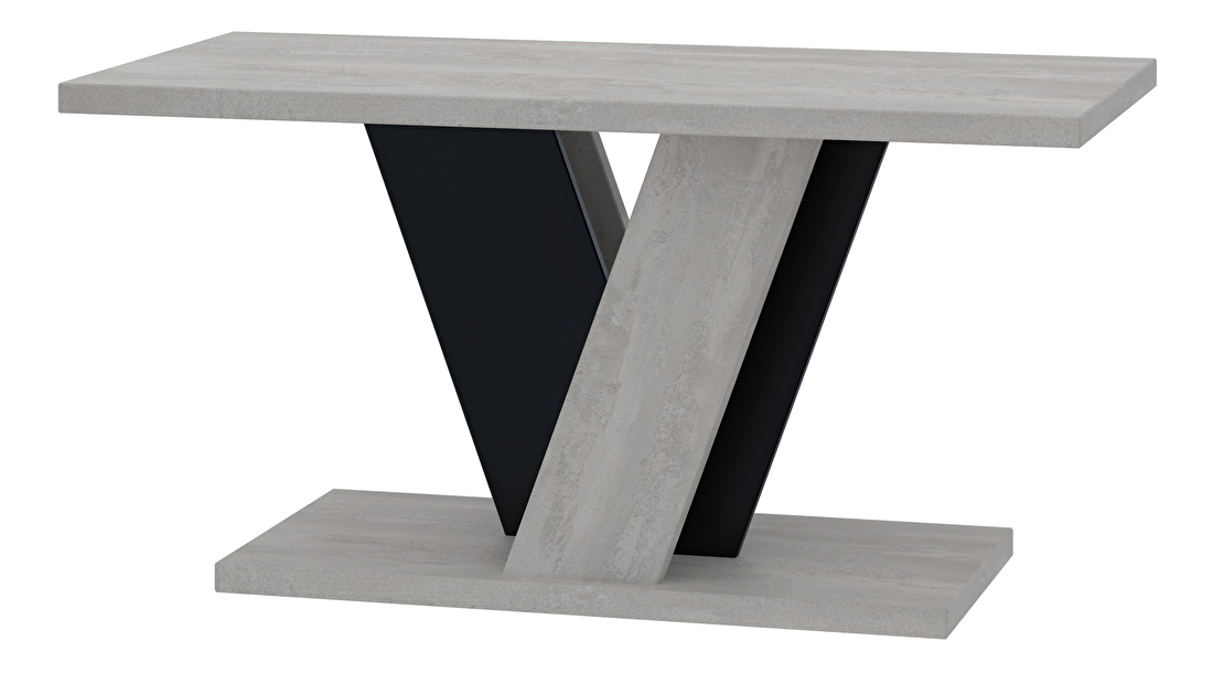 Konferenční stolek Venag (světle šedá + černá)