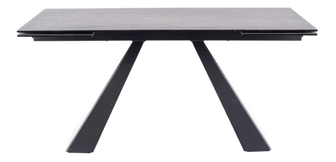 Rozkládací jídelní stůl 120-180 cm Shelia (šedá + černá) (pro 4 až 8 osob)