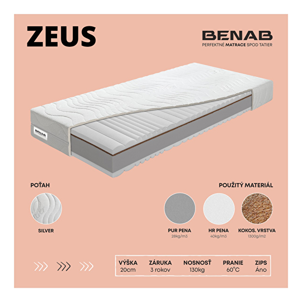 Pěnová matrace Benab Zeus 190x80 cm (T3/T5)