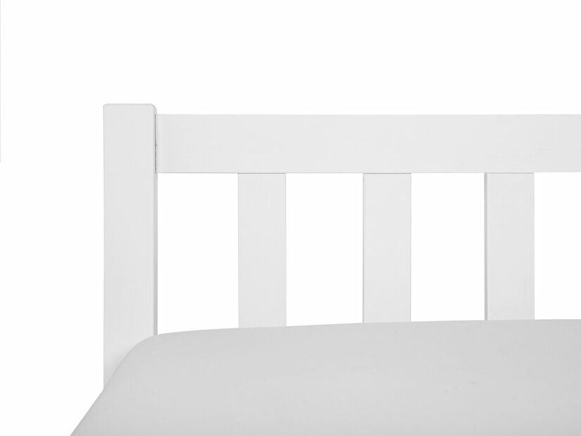 Manželská postel 160 cm FLORIS (s roštem) (bílá)