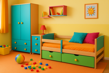 Nábytek do ložnice pro děti: Rostoucí postele, úložný prostor a bezpečnost