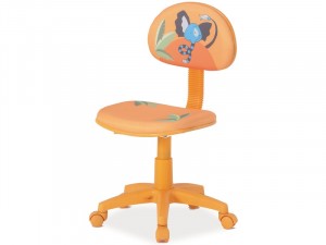 Dětská židle Hop oranžová se vzorem