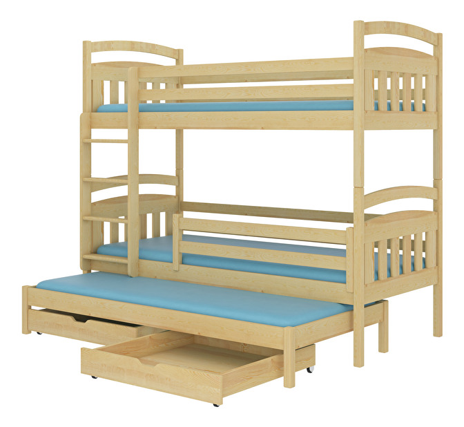 Patrová dětská postel 180x80 cm Aladar (s roštem) (borovice)