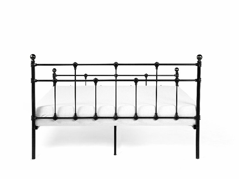 Manželská postel 180 cm LUXO (s roštem) (černá) *výprodej