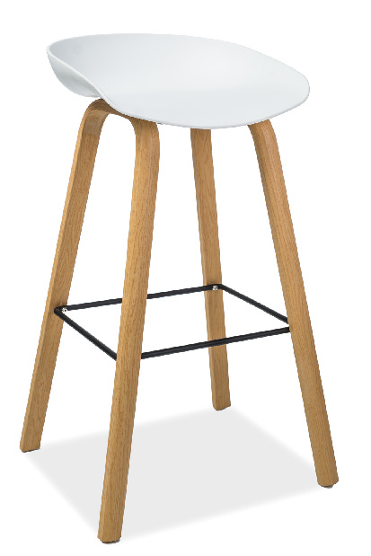 Barová židle Simister (bílá)