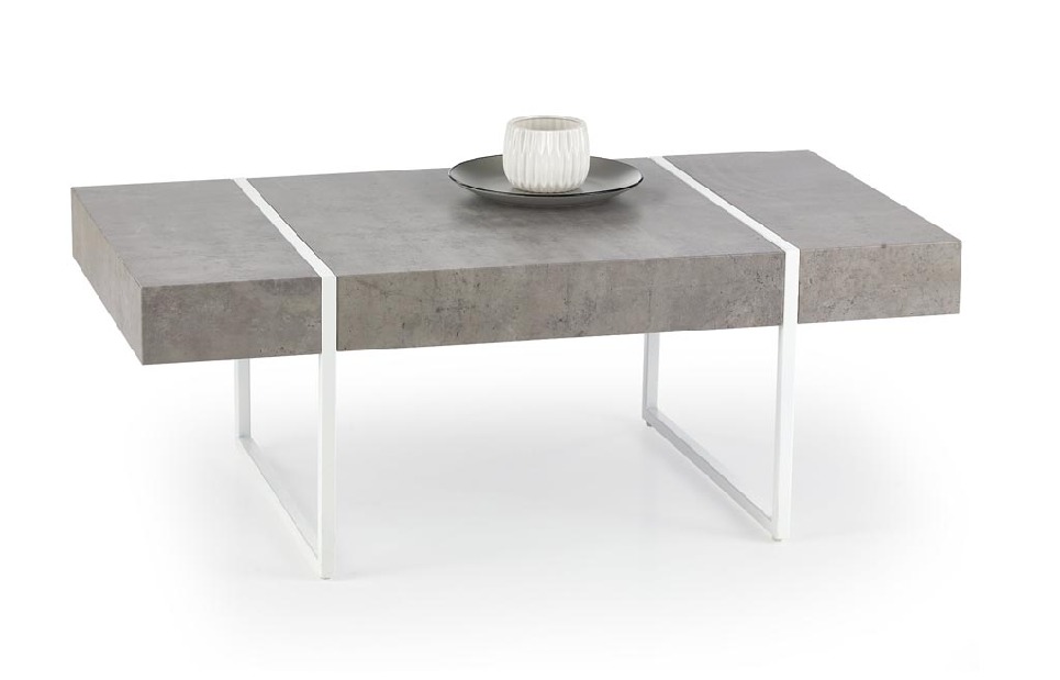 Konferenční stolek Temika (beton + bílá)