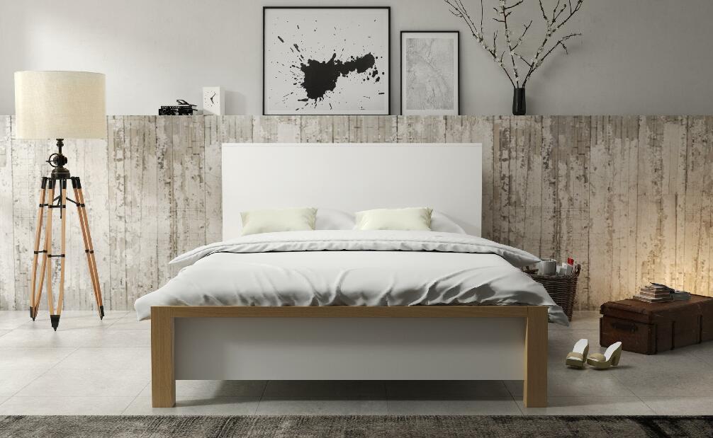 Manželská postel 140 cm Naturlig Lavikker (s roštem úl. prostorem)