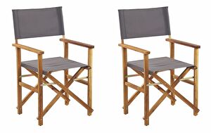 Set 2 ks. zahradních židlí Carli (šedá)