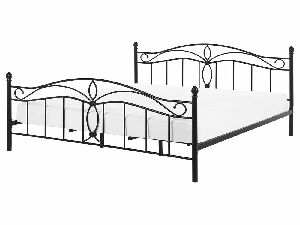 Manželská postel 160 cm Aicha (černá) (s roštem)