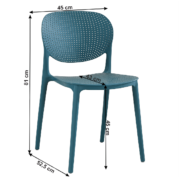 Zahradní židle Fredd (modrá)