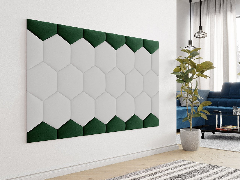 Čalouněný panel Lok (3 ks) (zelená) *výprodej