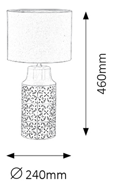 Stolní lampa Agnes 4308 (bílá + šedá)