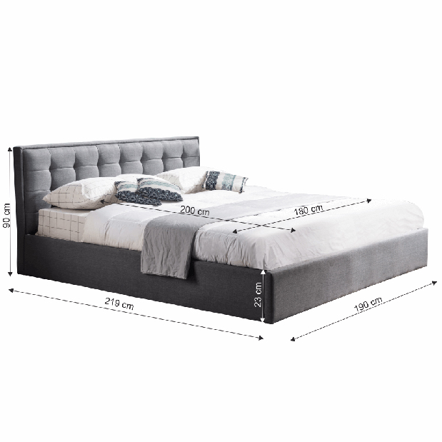 Manželská postel 180 cm Essie (s roštem)