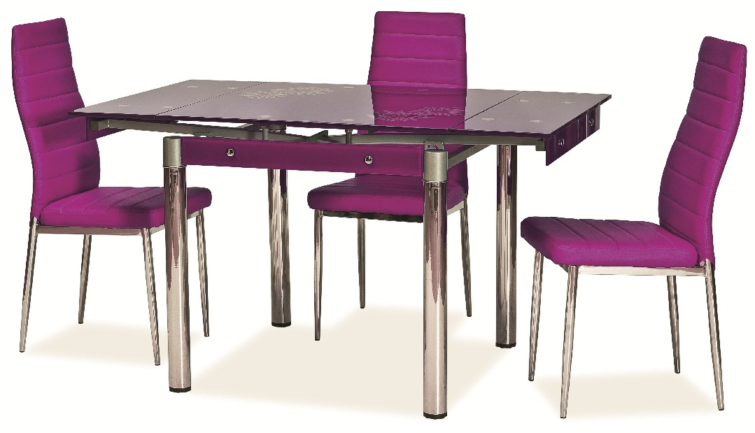 Jídelní stůl GD-082 fialový (pro 4 osoby)
