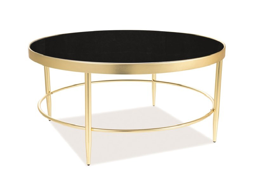 Konferenční stolek Maybell (černá + zlatá)