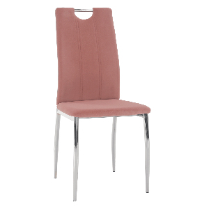 Jídelní židle Don Juan NEW (růžová + chróm)