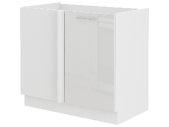 Dolní kuchyňská skříňka Lavera 105 ND 1F BB (bílá + lesk bílý)