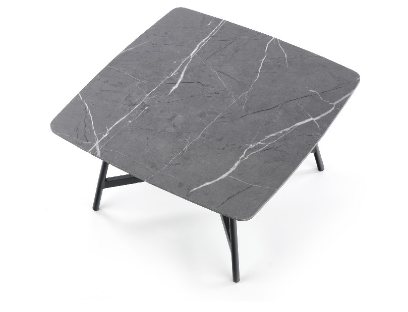 Konferenční stolek Fariola (šedý mramor + černá)