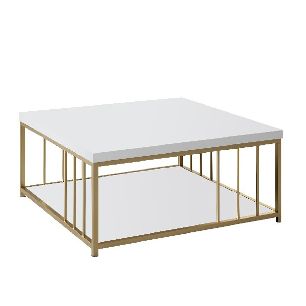 Konferenční stolek Zen (Bílá + Zlatá)