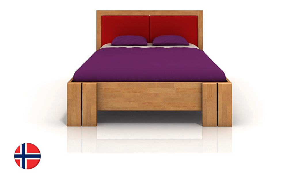 Manželská postel 200 cm Naturlig Manglerud High BC (buk)