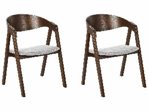 Set 2 ks jídelních židlí Yugo (tmavé dřevo)