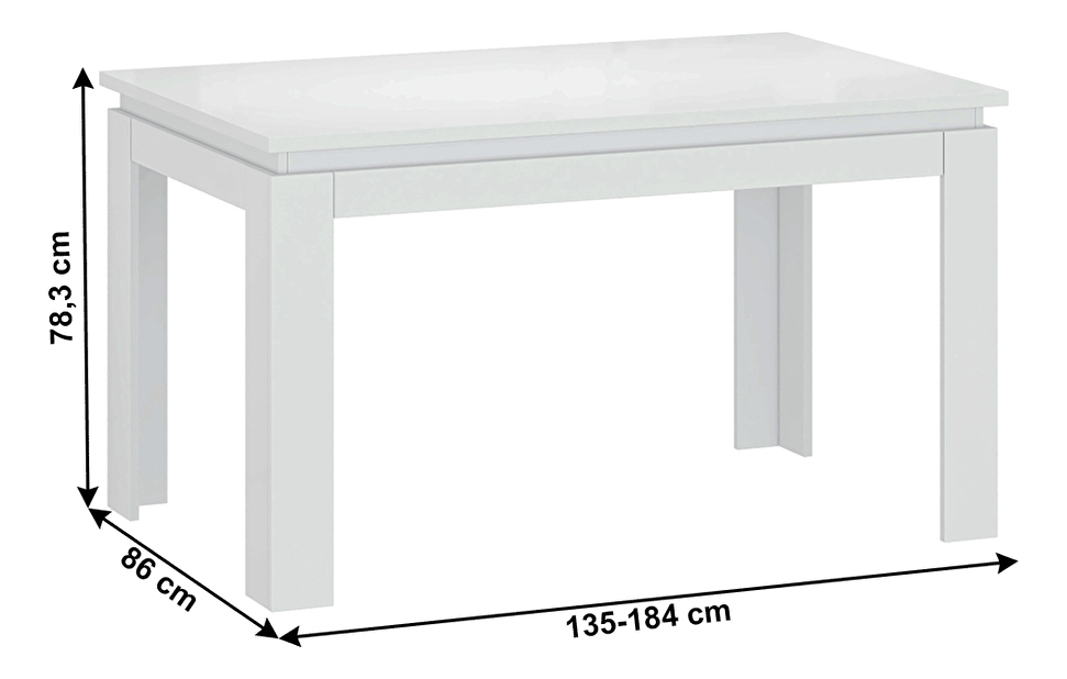 Jídelní stůl Lafer (bílá) (pro 4 až 6 osob) *výprodej