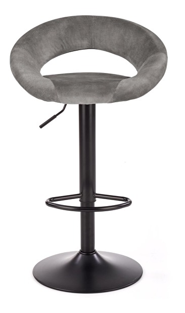 Barová židle Herlinda (šedá + černá)