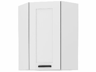 Horní rohová kuchyňská skříňka Lucid 58 x 58 GN 90 1F (bílá + bílá)