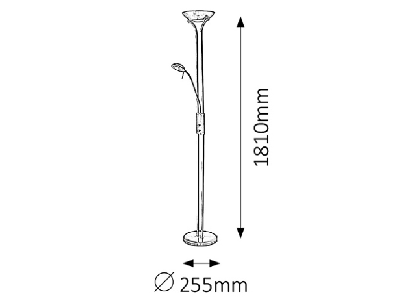 Stojanová lampa Beta 4076 (bronzová) (stmívatelné)