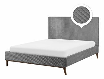 Manželská postel 160 cm BARON (s roštem) (šedá)