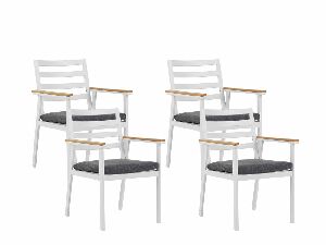 Set 4 ks. zahradních židlí COVELL (bílá)