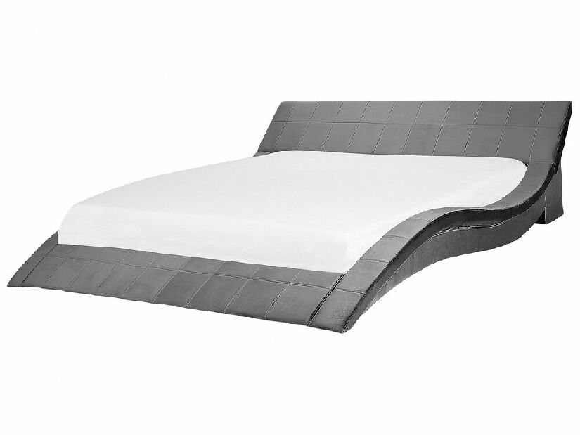 Manželská vodní postel 180 cm Veena (šedá) (s roštem a matrací)