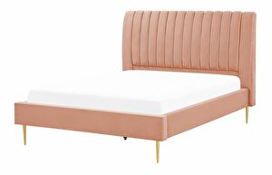 Manželská postel 140 cm Marvik (růžová)