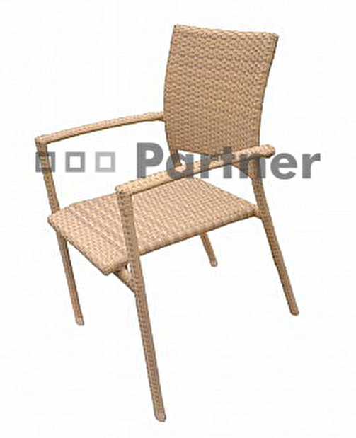 Zahradní židle C88101 béžová (um. ratan)