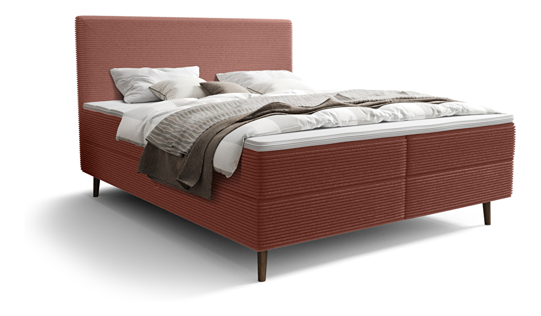 Jednolůžková postel 120 cm Napoli Comfort (terakota) (s roštem, s úl. prostorem)