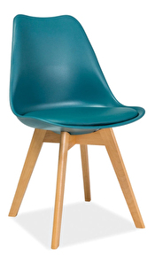 Jídelní židle Kim (modrá + buk)