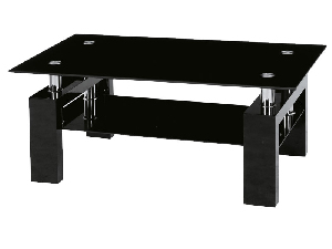Konferenční stolek Lilla (sklo + černá)