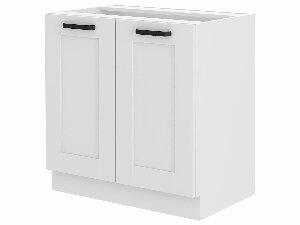 Dolní kuchyňská skříňka Lucid 80 D 2F BB (bílá + bílá)