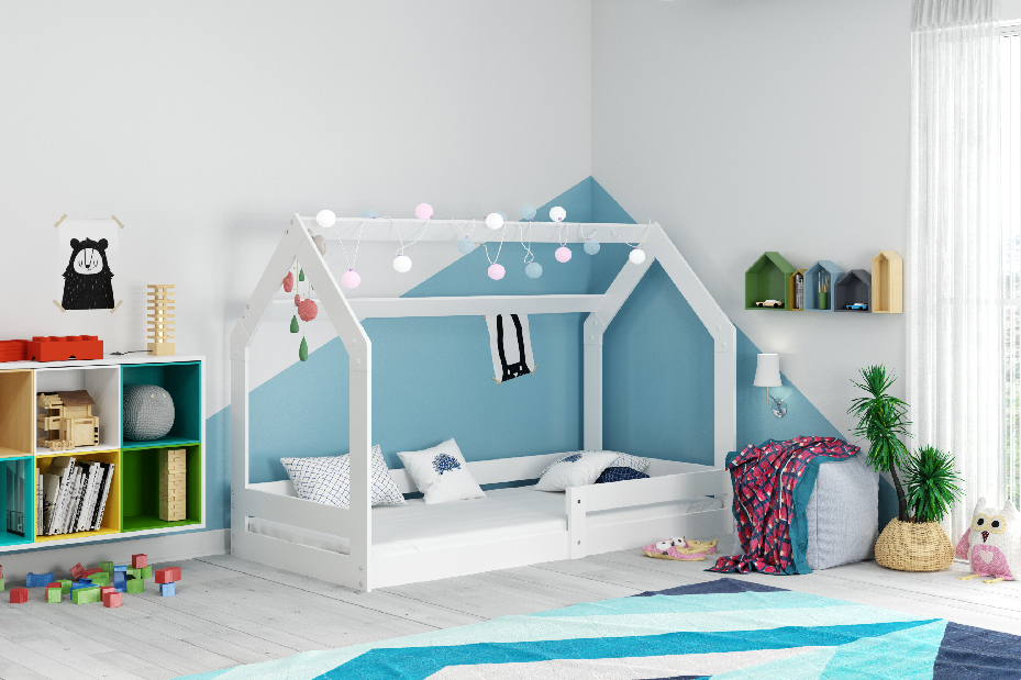 Dětská postel 80 cm Dormo D (bílá) (s roštem a matrací)