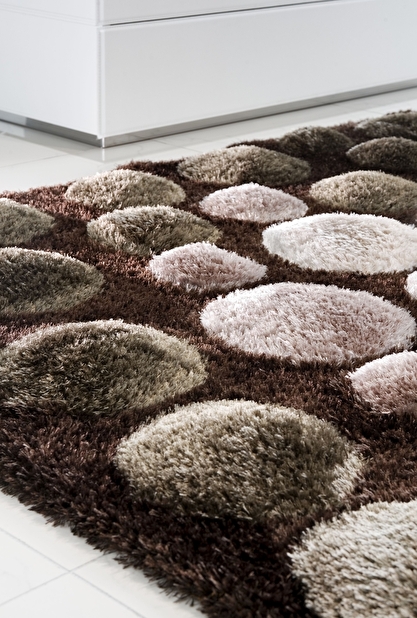 Strojovo tkaný koberec Bakero Stones 3D Brown 
