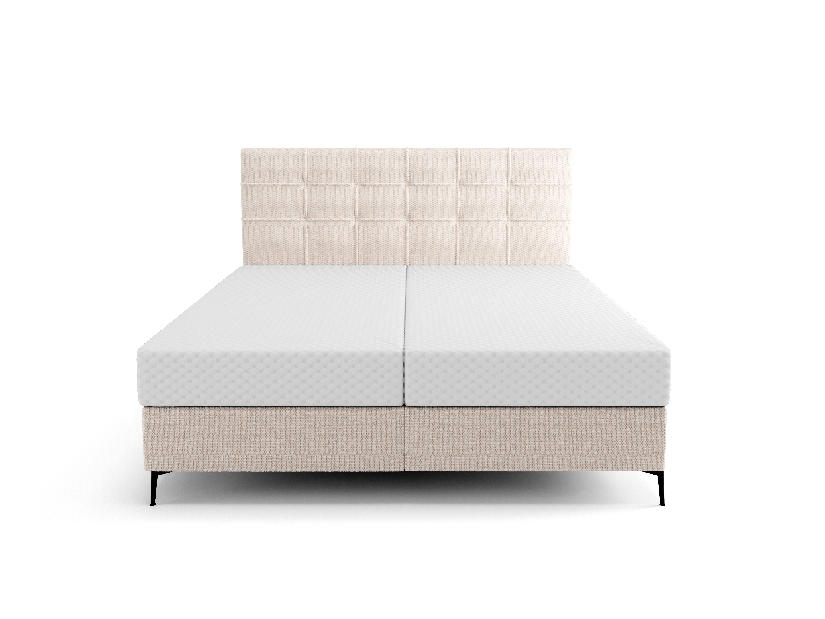 Manželská postel 180 cm Infernus Comfort (béžová) (s roštem, s úl. prostorem)