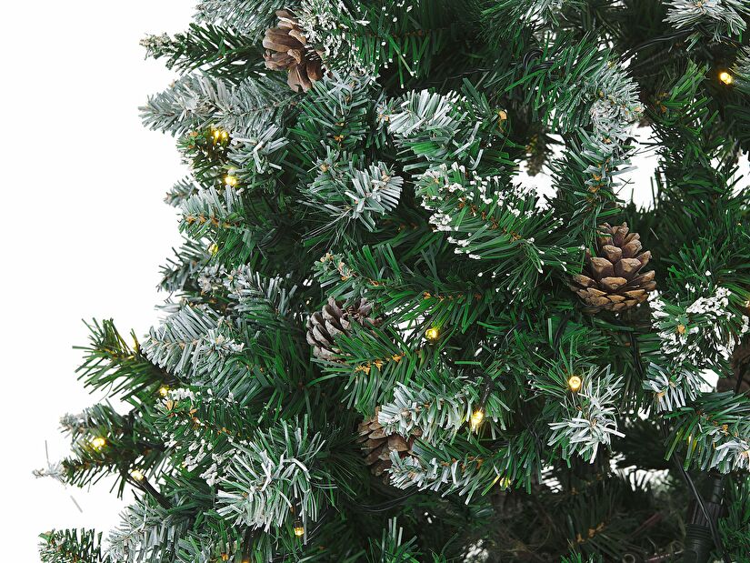 Umělý vánoční stromek 180 cm PELAM (zelená) (se světly)