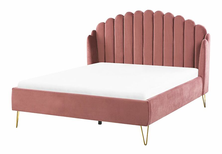 Manželská postel 140 cm Alise (růžová) (s roštem)