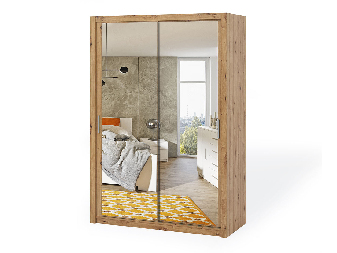 Šatní skříň Bonaparte SZ150 (dub artisan) (se zrcadlem)