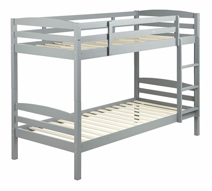 Patrová postel 90 cm Reggeton (šedá) (s roštem)